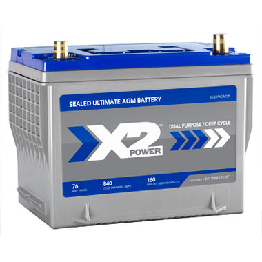 X2Power Car Battery | Group 24F | 840CCA | Premium AGM - 0