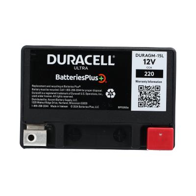 Duracell Ultra 14AHL-BS 12V 220CCA AGM Powersport Battery