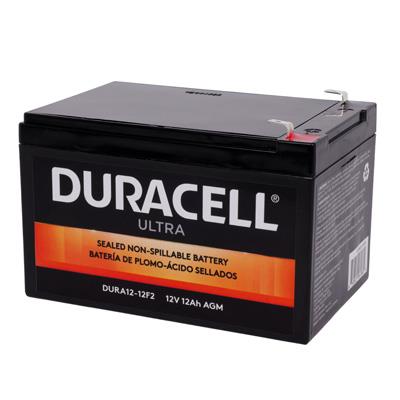 Duracell Ultra 12V 12AH AGM Sealed Lead Acid (SLA) Battery with F2 Terminals