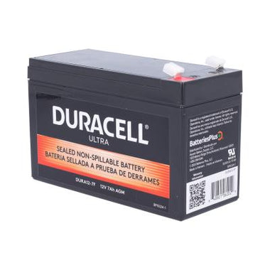 Duracell Ultra 12V 7AH AGM Sealed Lead Acid (SLA) Battery with F1 Terminals - 0