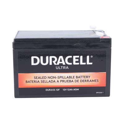Duracell Ultra 12V 12AH General Purpose AGM Sealed Lead Acid (SLA) Battery with F1 Terminal