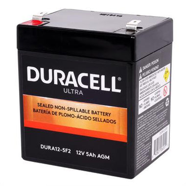 Duracell Ultra 12V 5AH AGM Sealed Lead Acid (SLA) Battery with F2 Terminals - 0