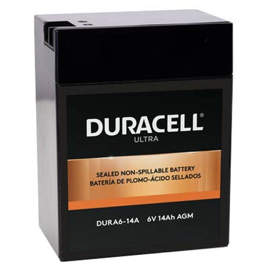 Duracell Ultra 6V 14AH General Purpose AGM Sealed Lead Acid Battery with Faston Polarized Terminals