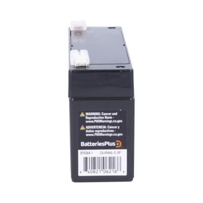 Duracell Ultra 6V 3.3AH General Purpose AGM Sealed Lead Acid (SLA) Battery with F1 Terminals