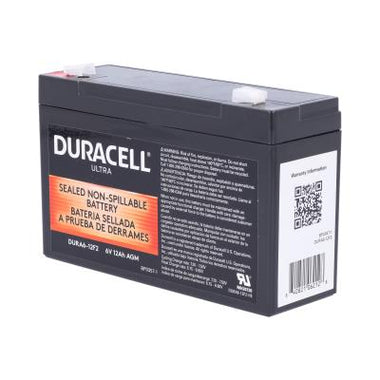 Duracell Ultra 6V 12AH General Purpose AGM Sealed Lead Acid (SLA) Battery with F2 Terminals - 0