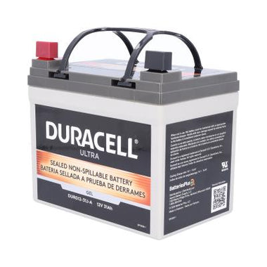 Duracell Ultra 12V 31AH GEL Sealed Lead Acid (SLA) Battery with J Terminals - 0