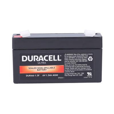 Duracell Ultra 6V 1.3AH General Purpose AGM Sealed Lead Acid (SLA) Battery with F1 Terminals