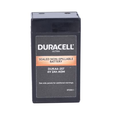 Duracell Ultra 6V 2AH General Purpose AGM Sealed Lead Acid (SLA) Battery with Side Tab Terminals