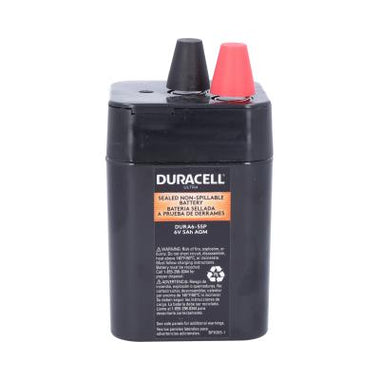 Duracell Ultra 6V 5AH General Purpose AGM Sealed Lead Acid (SLA) Battery with Spring Terminals