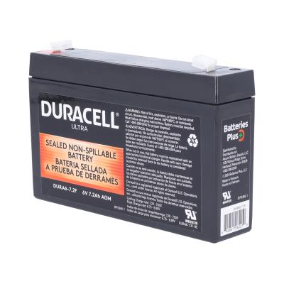 Duracell Ultra 6V 7.2AH General Purpose AGM Sealed Lead Acid (SLA) Battery with F1 Terminals