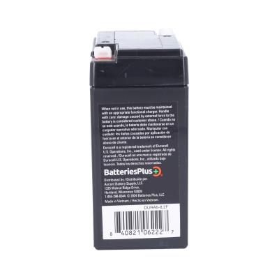 Duracell Ultra 6V 8.2AH General Purpose AGM Sealed Lead Acid (SLA) Battery with F1 Terminals