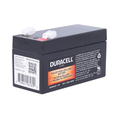 Duracell Ultra 12V 1.3AH General Purpose AGM Sealed Lead Acid (SLA) Battery with F1 Terminals