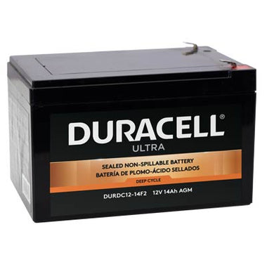 Duracell Ultra 12V 14AH Deep Cycle AGM Sealed Lead Acid (SLA) Battery with F2 Terminals