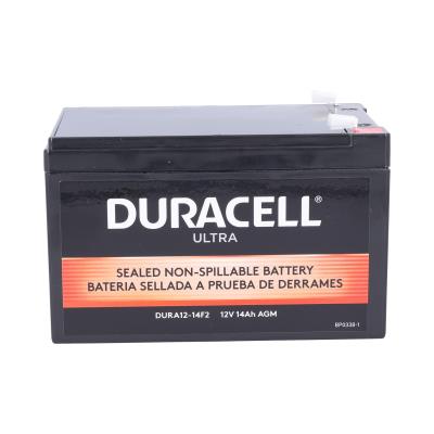 Duracell Ultra 12V 14AH General Purpose AGM Sealed Lead Acid (SLA) Battery with F2 Terminals
