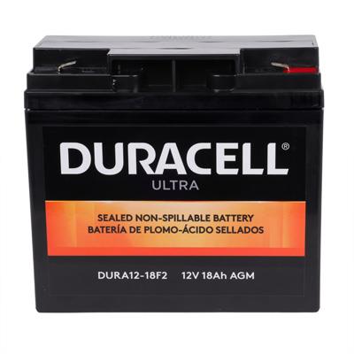 Duracell Ultra 12V 18AH General Purpose AGM Sealed Lead Acid (SLA) Battery with F2 Terminal