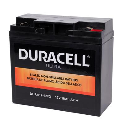 Duracell Ultra 12V 18AH General Purpose AGM Sealed Lead Acid (SLA) Battery with F2 Terminal