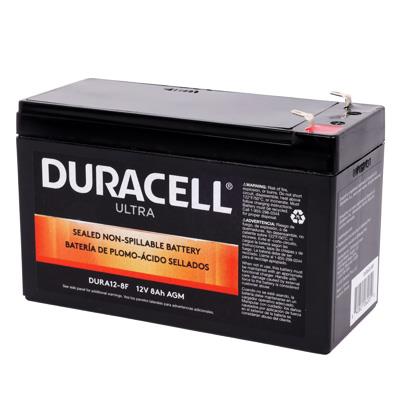 Duracell Ultra 12V 8AH AGM Sealed Lead Acid (SLA) Battery with F1 Terminals