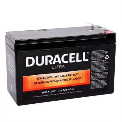 Duracell Ultra 12V 8AH AGM Sealed Lead Acid (SLA) Battery with F1 Terminals