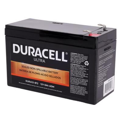 Duracell Ultra 12V 8AH AGM Sealed Lead Acid (SLA) Battery with F2 Terminals