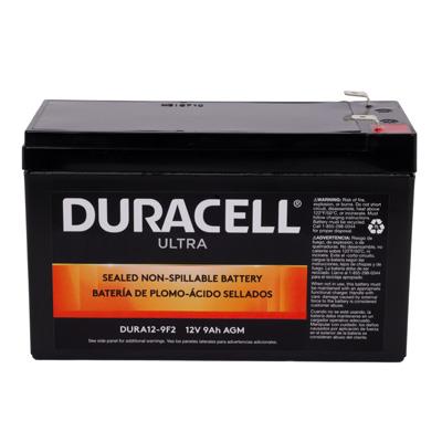 Duracell Ultra 12V 9AH AGM Sealed Lead Acid (SLA) Battery with F2 Terminals