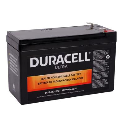 Duracell Ultra 12V 9AH AGM Sealed Lead Acid (SLA) Battery with F2 Terminals