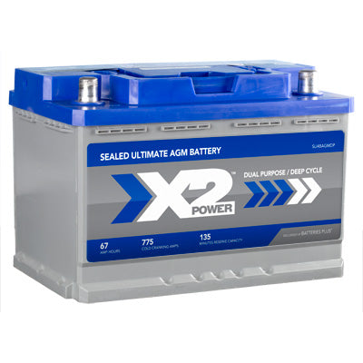 X2Power Car Battery | Group 48 | 760CCA | Premium AGM