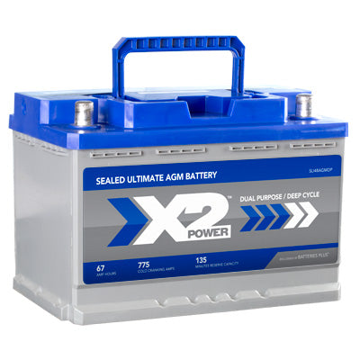 X2Power Car Battery | Group 48 | 760CCA | Premium AGM