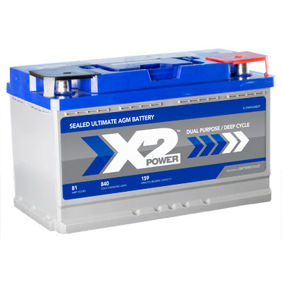 X2Power Car Battery | Group 94R | 840 CCA | Premium AGM