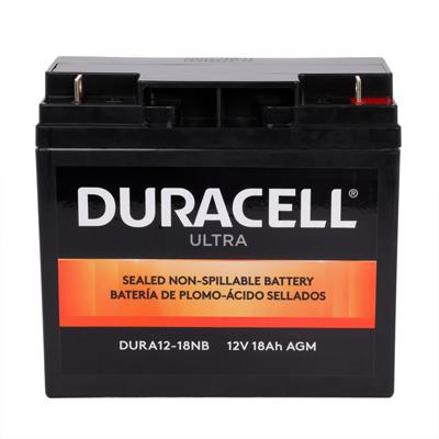 Duracell Ultra 12V 18AH General Purpose AGM Sealed Lead Acid Battery with M6 Nut and Bolt Terminals