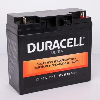 Duracell Ultra 12V 18AH General Purpose AGM Sealed Lead Acid Battery with M6 Nut and Bolt Terminals