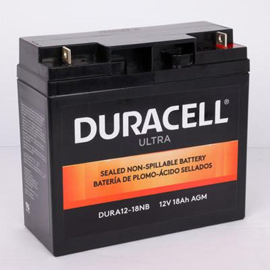 Duracell Ultra 12V 18AH General Purpose AGM Sealed Lead Acid Battery with M6 Nut and Bolt Terminals - 0