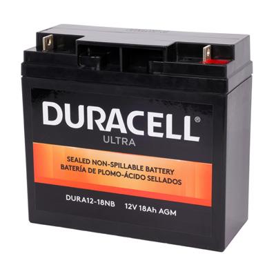 Duracell Ultra 12V 18AH General Purpose AGM Sealed Lead Acid Battery with M6 Nut and Bolt Terminals