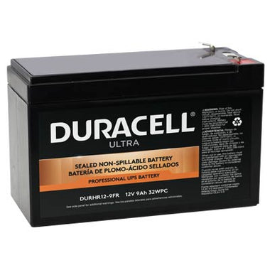 Duracell Ultra 12V 9AH High Rate AGM Sealed Lead Acid (SLA) Battery with F2 Terminals