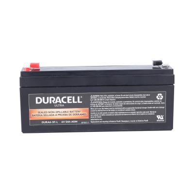 Duracell Ultra 6V 5AH AGM General Purpose Sealed Lead Acid (SLA) Battery with F1 Terminals