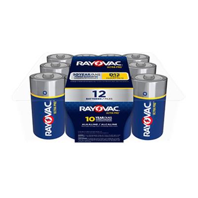 Rayovac UltraPro D Alkaline Battery - 12 Pack