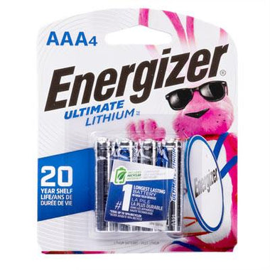Energizer Ultimate Lithium 1.5V AAA, LR03 Battery - 4 Pack - 0