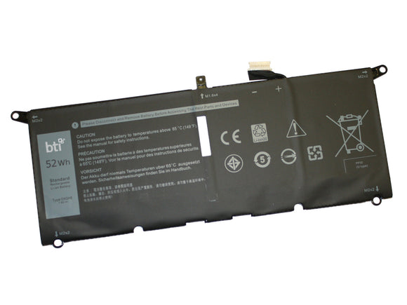 Li-Ion Notebook Battery for DELL - 4-CELLS 7.6V 6840mAh 52Whr