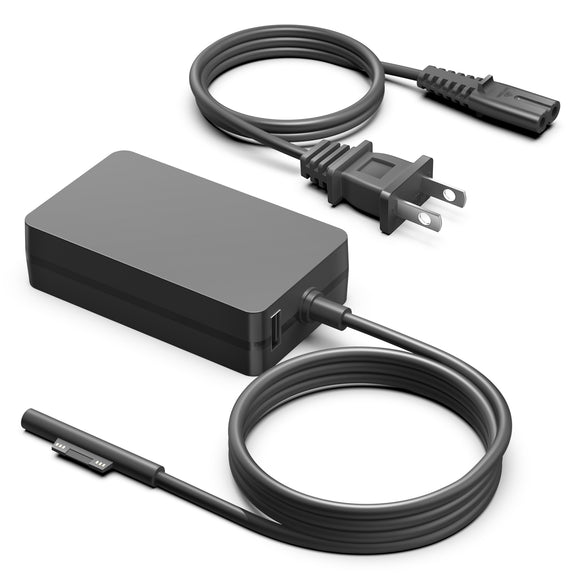 Power Adapter For Microsoft Surface Pro / Pro 4 with US Power Plug - 15V4A 5V1A 65W